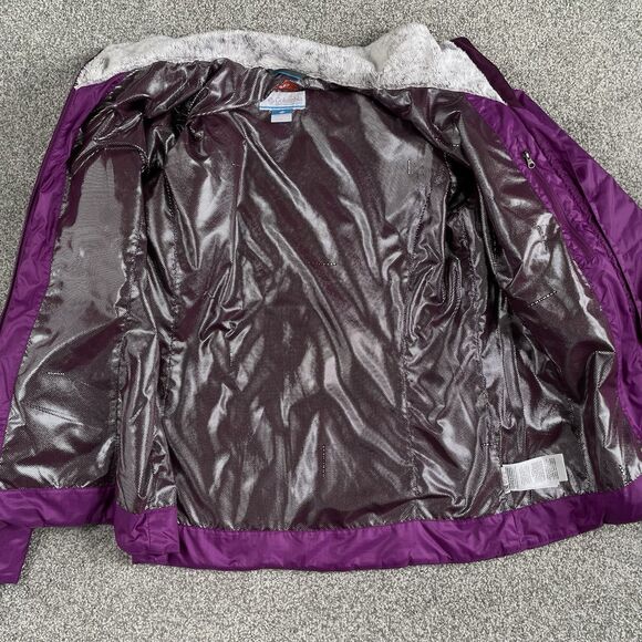 Columbia Kaleidaslope Omni Heat Womens Puffer Jacket Coat Purple Size Large - Picture 3 of 13